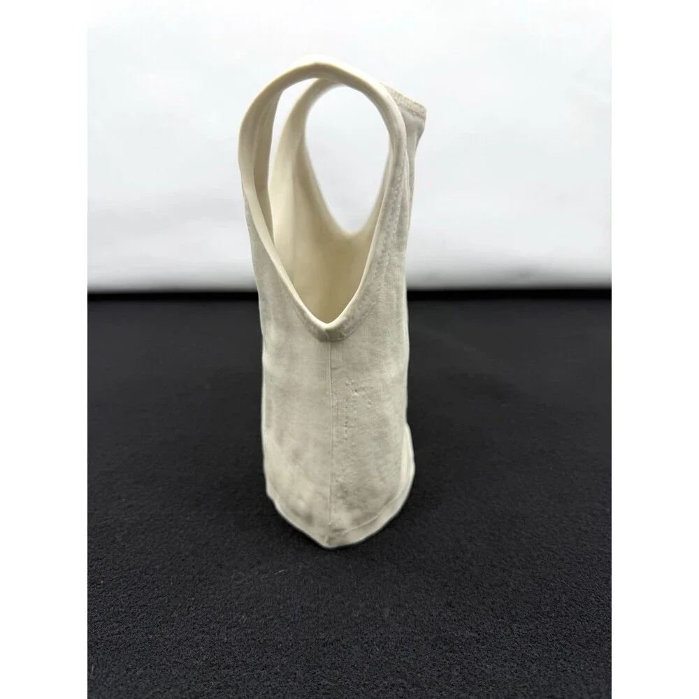 Vintage Michael Harvey Canada Off White Ceramic Art Tank Top Sculpture Vase